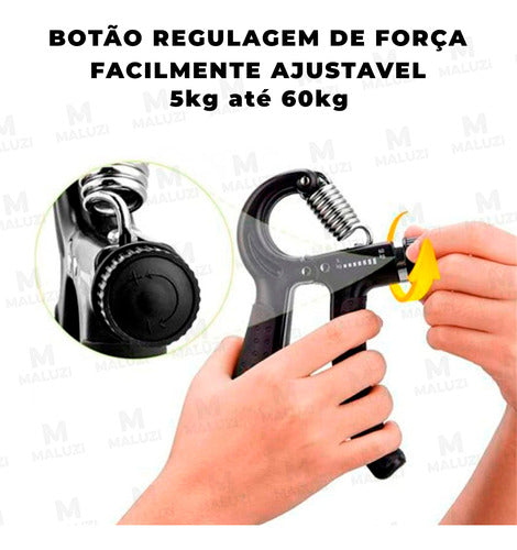 Kit 2 Aparelhos Hand Grip Treino Fisioterapia Dedos Mão 4