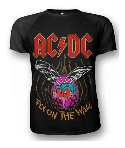 ACDC Metal Heka Rock Fly On The Wall Sublimated T-shirt 0