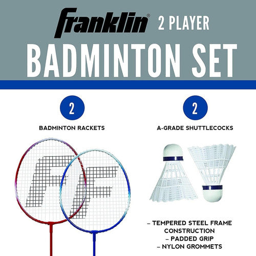 Franklin Sports Set De Badminton 2 Raquetas + 2 Plumas 1