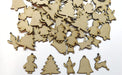 20 Figuras Navidad + Arbolito Con Base Fibrofacil 10cm Mdf 3