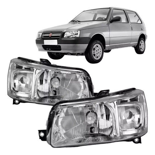Front Headlights Pair for Fiat Fiorino 2010-2014 0