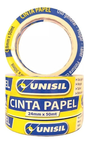 Unisil Cinta De Papel / Enmascarar 18 Mm X 50 Metros 0