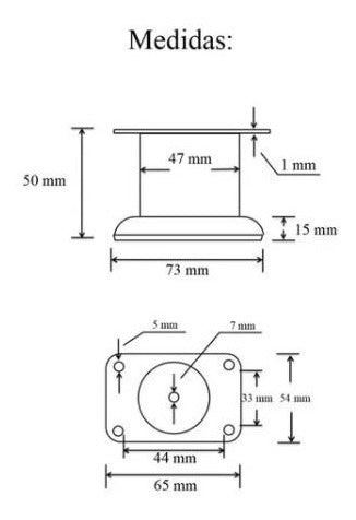 Bronzen Fixed Sofa Chair Leg 8 cm Chrome Steel X 10 Units 3