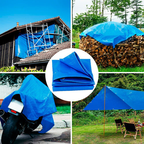 Lona Toldo Multiuso Impermeable Camping Ojales 8 X 7 Mts Ax® 1