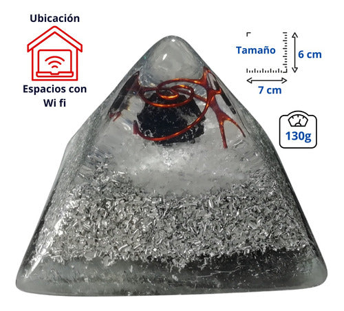 Orgonita Pirámide Egipcia Mediana Con Turmalina 1