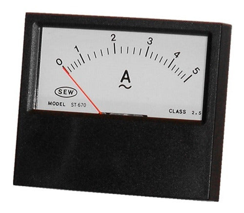 SEW Analog Ampermeter 5A Panel 73x63mm 0