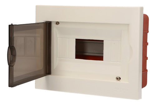 Welt DIN Distribution Box for In-Wall Installation with 8 Circuits Door 1