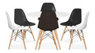 Lumax Eames Round Table 120cm Wooden Legs Premium Quality 3