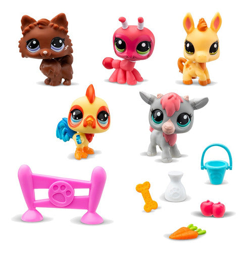 Caffaro New Littlest Pet Shop Set De 5 Mini Mascotas 00510 1