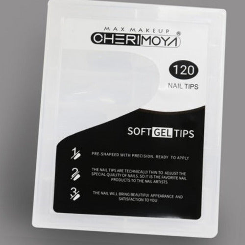 Cherimoya Square Crystal Soft Gel Tips - 120 Count 2