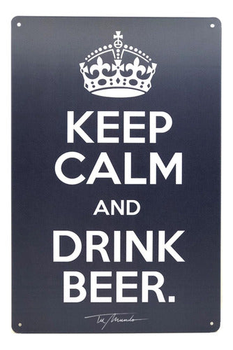 Universo Mágico Keep Calm And Drink Beer - 20 X 30 Cm 0