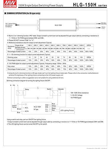 Mw Mean Well Hlg150h12 12 V 125 A 150 W Led Switching Power Supply 5