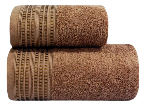 Set of Towel and Bath Sheet Palette Urban 100% Cotton x 2 Units 5