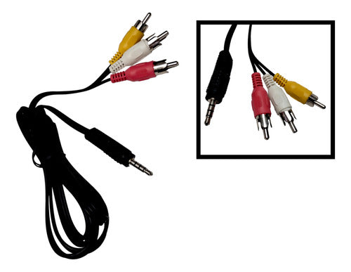 Zurich 3 RCA Male to 3.5mm Male 4-Way Cable - 1.8 M 1