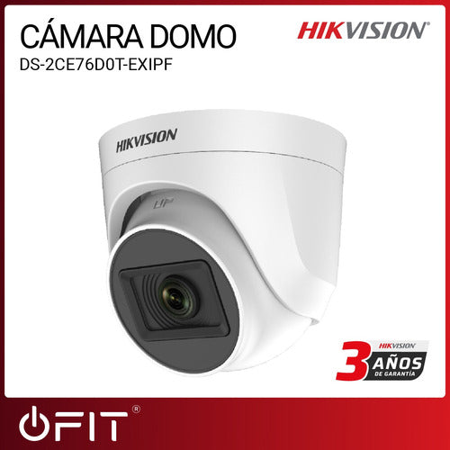 Cámara Seguridad Domo Hikvision Hd 720 2,8mm Interior 1