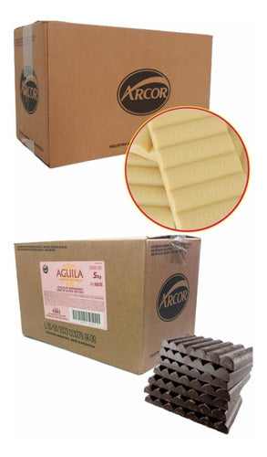 Aguila Chocolate Semi Amargo 9985 + Cobertura Blanco X 5kg 0