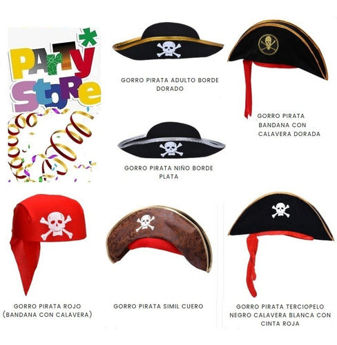 Party Store Pirate Set with Hook, Eye Patch, Hoop and Bandana 2