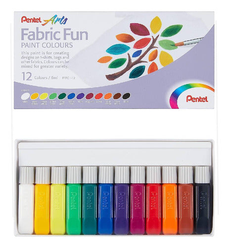 Pentel Fabric Fun Pack X12 Colors - Mosca 0