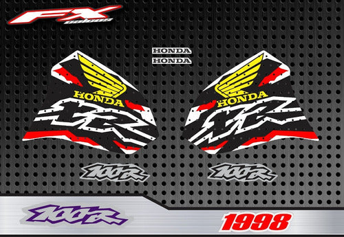 Honda XR 100 Original Decals 1993 to 1998 FX Calcos 5