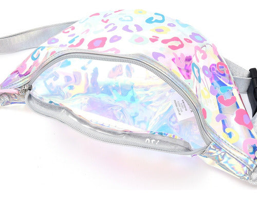 Skora Hologram Animal Print Fanny Pack with Adjustable Rope Zipper 27x14cm 7