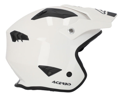 Acerbis Casco Moto Abierto Jet Aria Blanco - Cafe Race 1