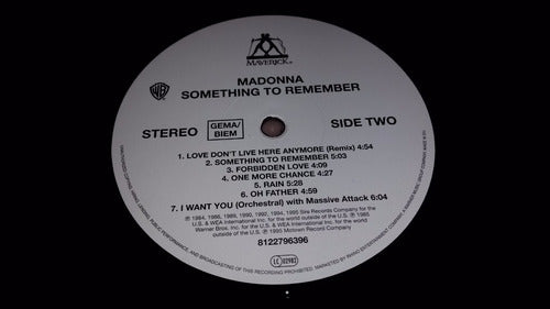 Madonna Something To Remember Lp Vinilo Uk Impecable 2013 1