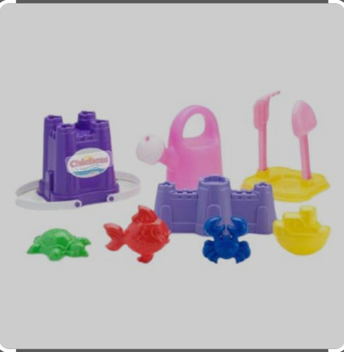 Complete Castle Bucket Watering Can Molds Beach Set Offer 0