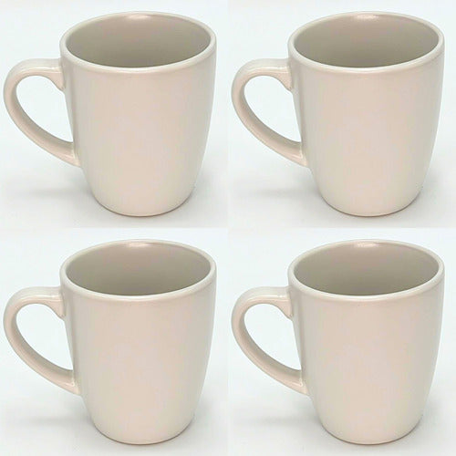 Goldsky Taza Mug 380ml Blanco 4 Unidades Cerámica 0