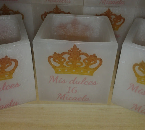 Fanales Personalizados Centros De Mesa 15 Años Boda Bautismo 1