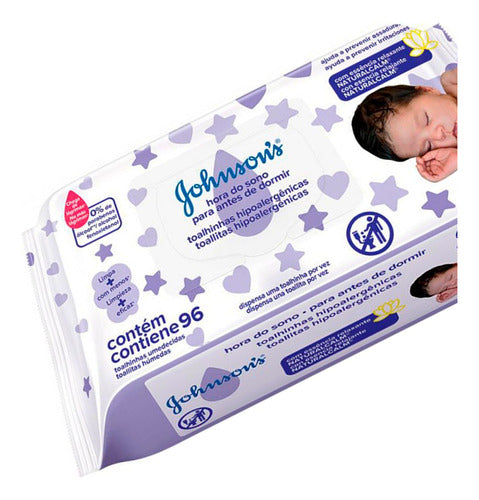 Johnson's Baby x6 Wet Wipes Before Bedtime 96u 3c 5