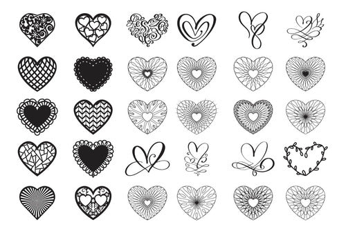 260 Laser Cut Vectors - Valentine's Day 260 Hearts 9