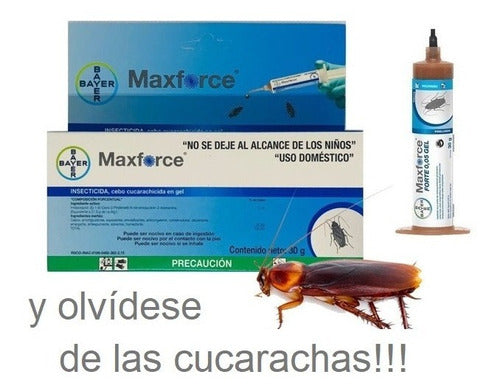 Gel Mata Cucarachas Max Force De Bayer Jeringa (30gr) 3