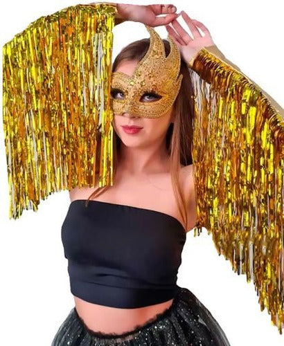 Arditex Golden Fringe Gloves for Carnival Graduates 0