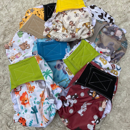 Pack 3 Ted Ecological Cloth Diapers + 6 Absorbents - Liner Wetbag 11