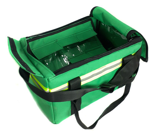 Bomberomanía Green Medical Kit Bag with Reflective Strips 1