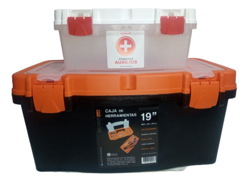 Silver Shadow Tool and First Aid Kit Set x2 (12 and 19 Inches) 0