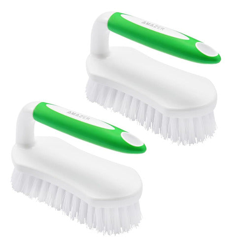 Amazer Scrub Brush Comfort Grip & Flexible Stiff Bristles Heavy Duty for Bathroom Shower Sink Carpet 0