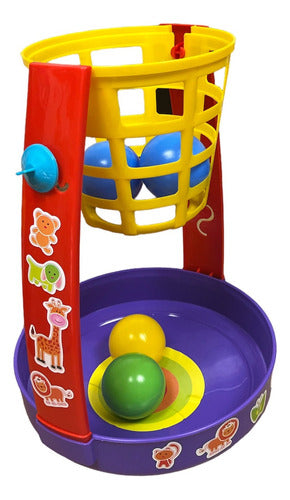 Aro Bebe Basquet Infantil Con 4 Pelotas Jng 4