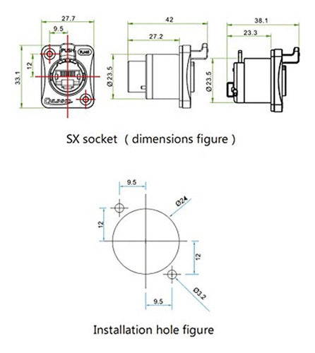 Cnlinko Conector Circular Industrial Rj45 Ethernet, Conector 3