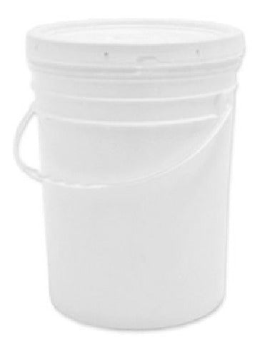 Shopdyf 4 Plastic Buckets 20 Liters White with Lid for Non-Toxic Materials 1