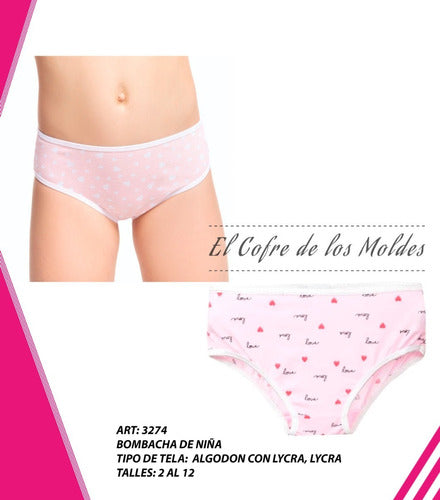 El Cofre De Los Moldes Digital Girl's Panty Pattern Pack Sizes 2 To 12 0