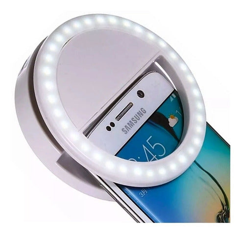 Aro Luz Led Selfie Celular Tablet Pc Linterna Anillo 8.5 Cm 1