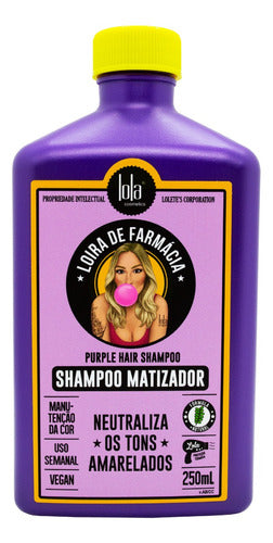 Lola Loira De Farmácia Shampoo + Máscara Matizadora Silver 1