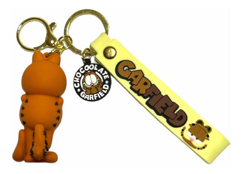 Garfield Cat Keychain - Hungry + Sarcastic + Lasagna 3