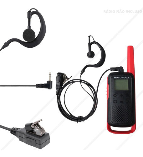 Fone De Ouvido Microfone Para Walkie Talkie Uhf Motorola Ht 6