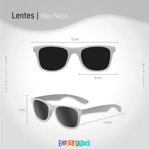 Enfiestados Party Store - 6 White Wayfarer Sunglasses 3