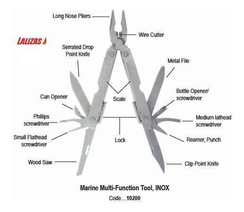 Lalizas Multifunction Stainless Steel Knife 2