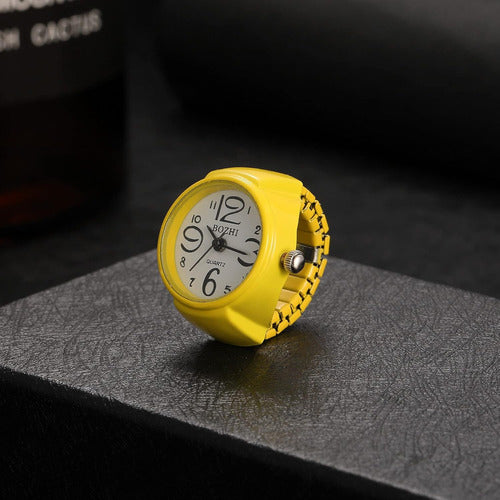 Anillo Reloj Unisex Amarillo Agua Resistente Para Hombres 2