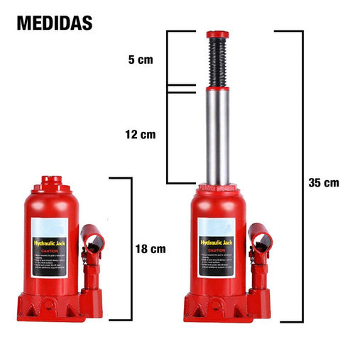 Norwing Crique Hidráulico Botella 4 Toneladas Reforzado Premium 6