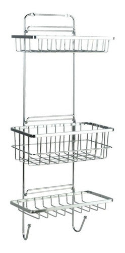 Daccord Rectangular Chrome Organizer with 3 Shelves 0